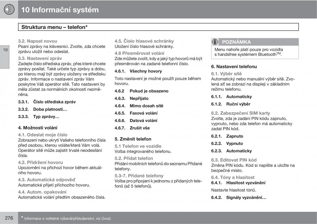 Volvo C30 navod k obsludze / page 278