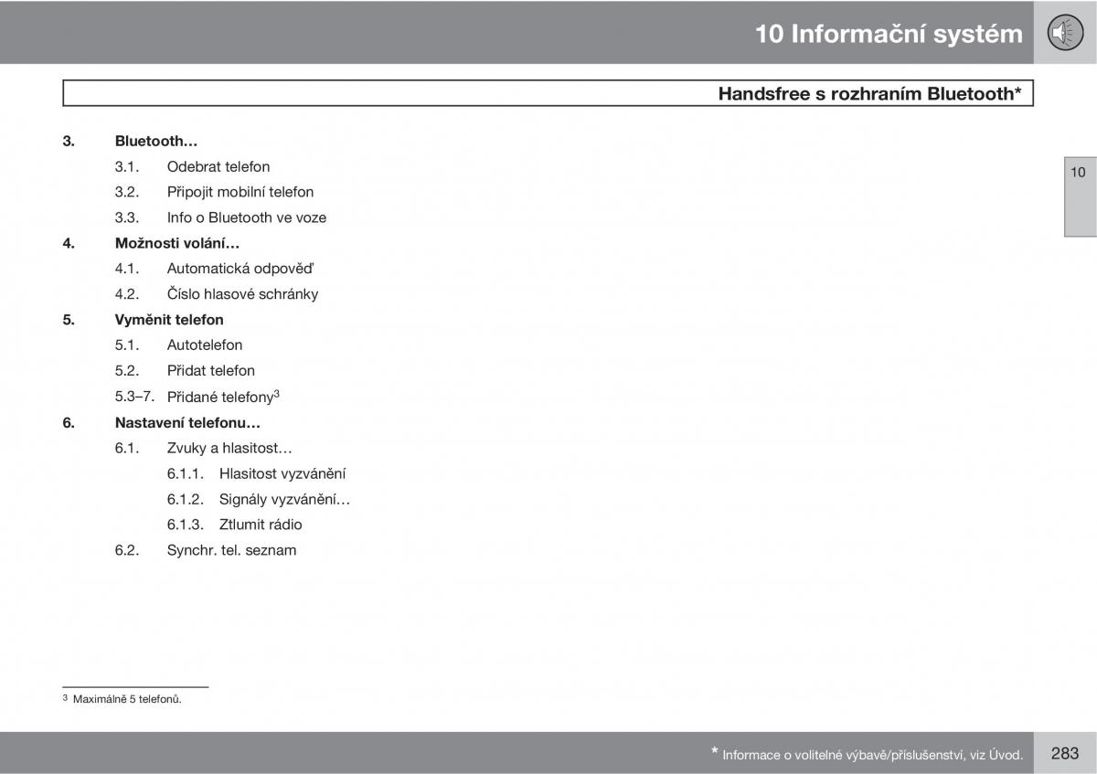 Volvo C30 navod k obsludze / page 285