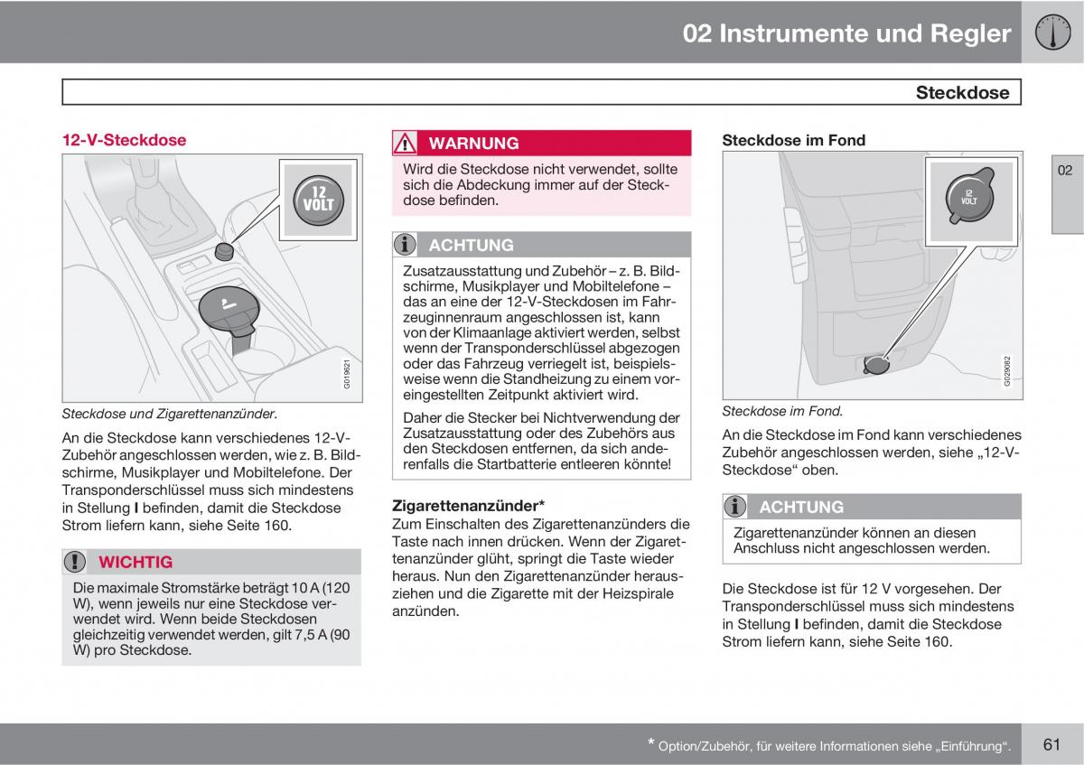 Volvo C30 Handbuch / page 63