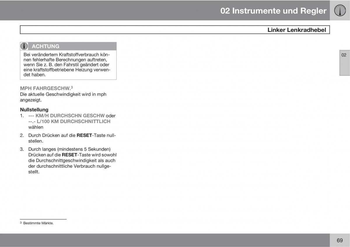 Volvo C30 Handbuch / page 71