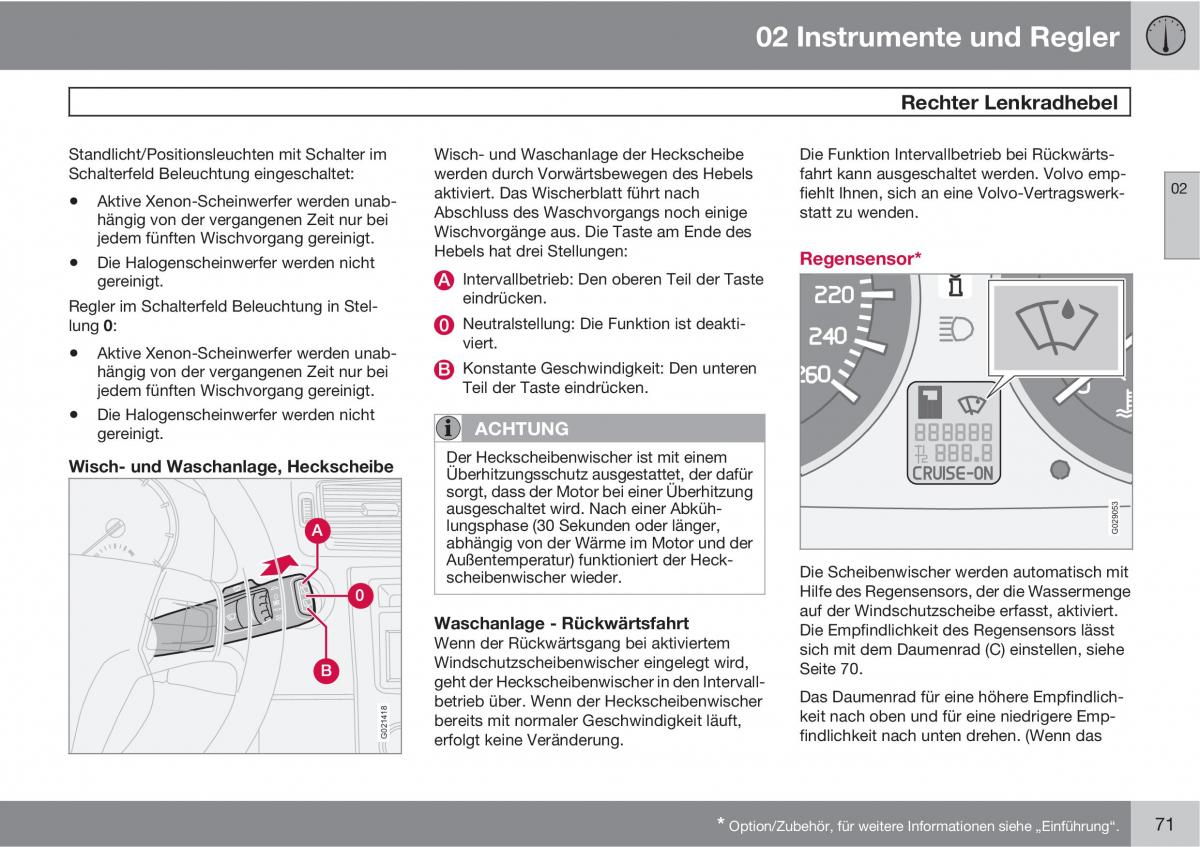 Volvo C30 Handbuch / page 73