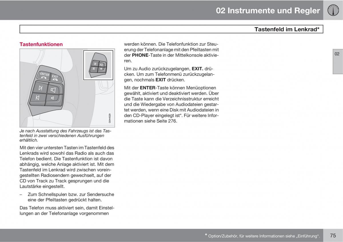 Volvo C30 Handbuch / page 77