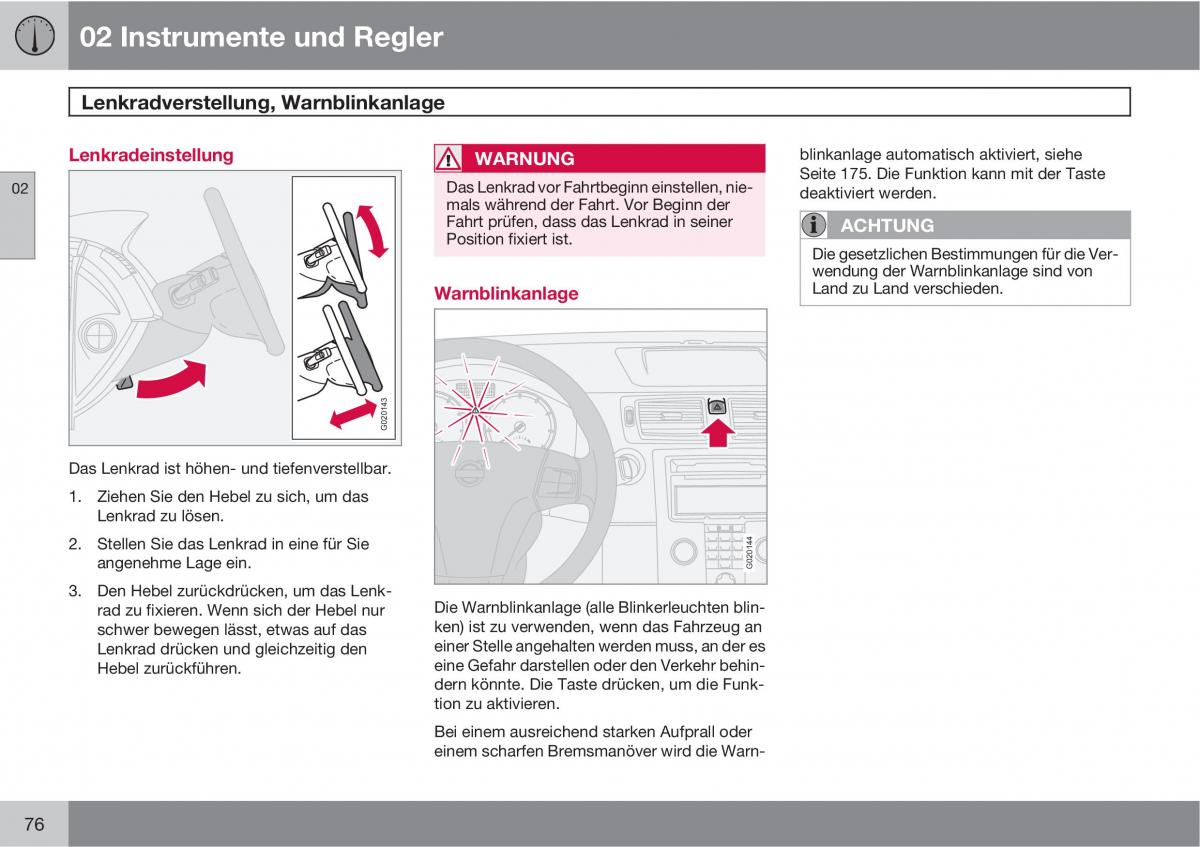 Volvo C30 Handbuch / page 78