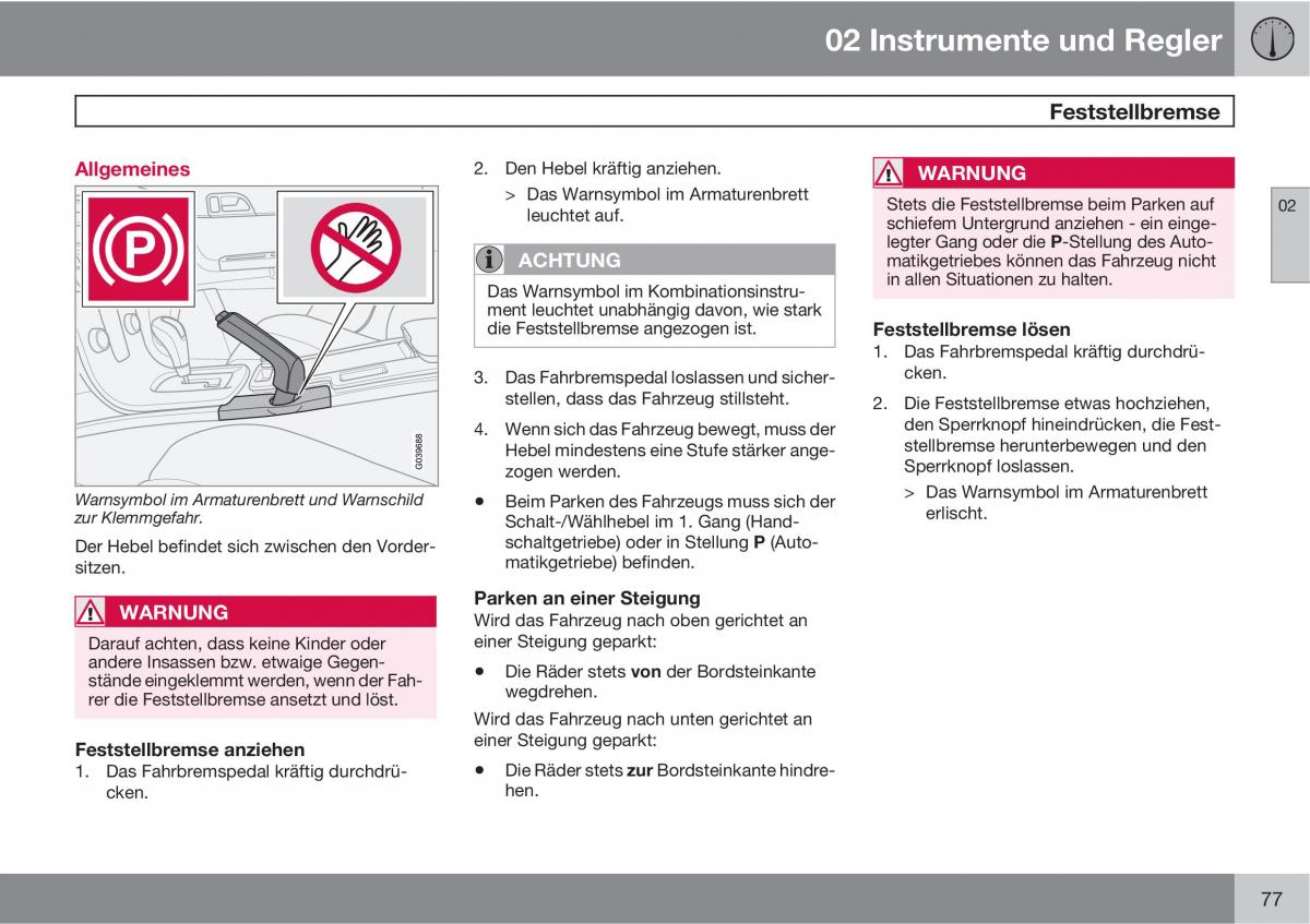 Volvo C30 Handbuch / page 79