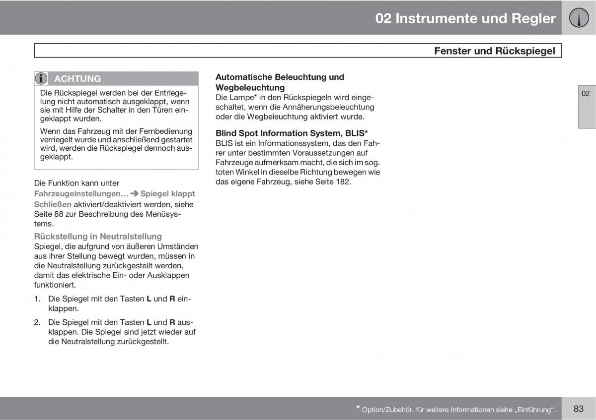 Volvo C30 Handbuch / page 85