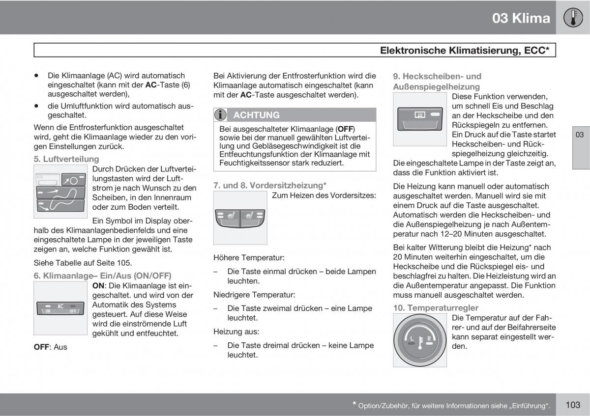 Volvo C30 Handbuch / page 105