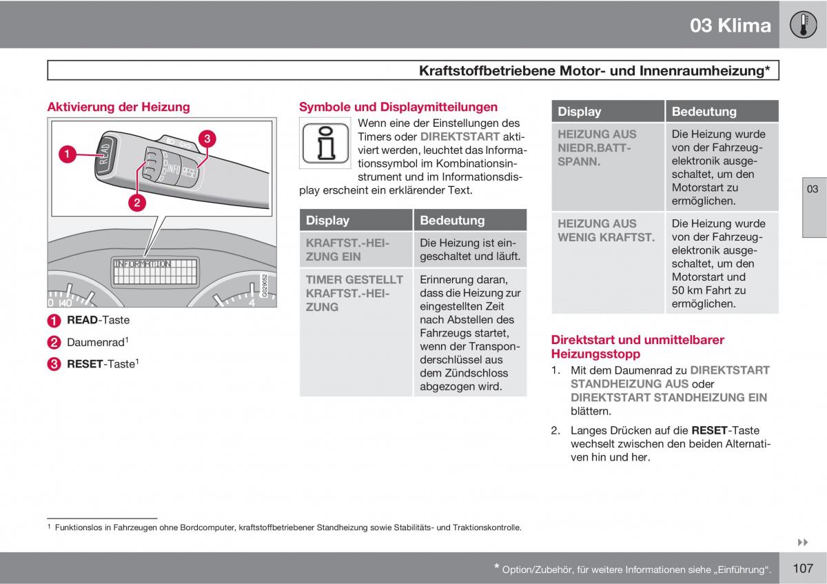 Volvo C30 Handbuch / page 109