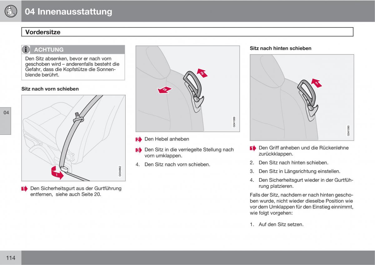 Volvo C30 Handbuch / page 116