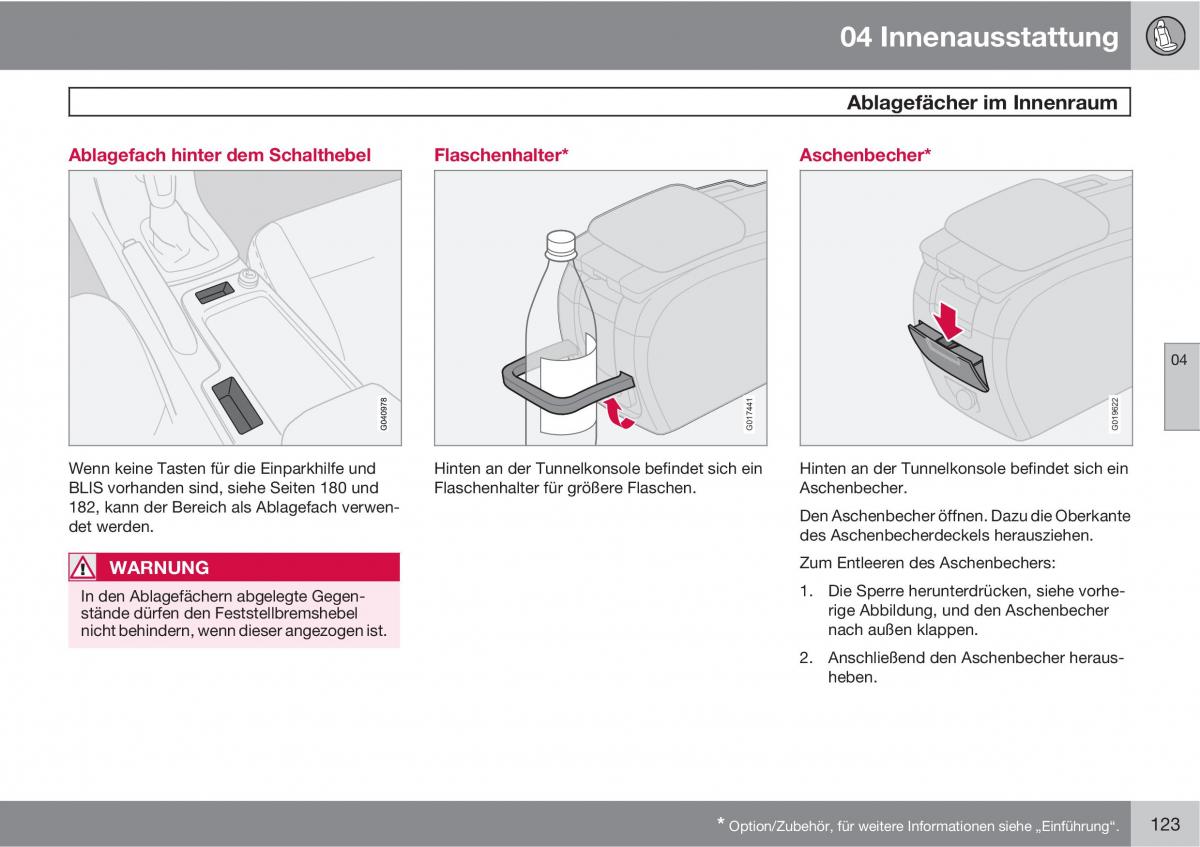 Volvo C30 Handbuch / page 125