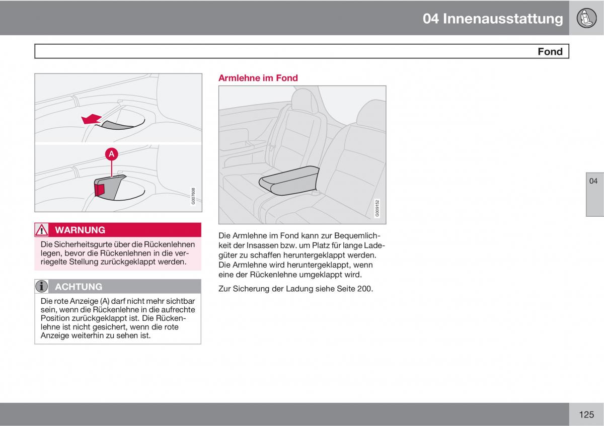 Volvo C30 Handbuch / page 127