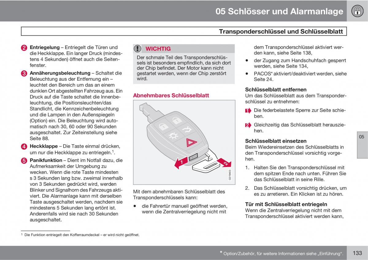 Volvo C30 Handbuch / page 135