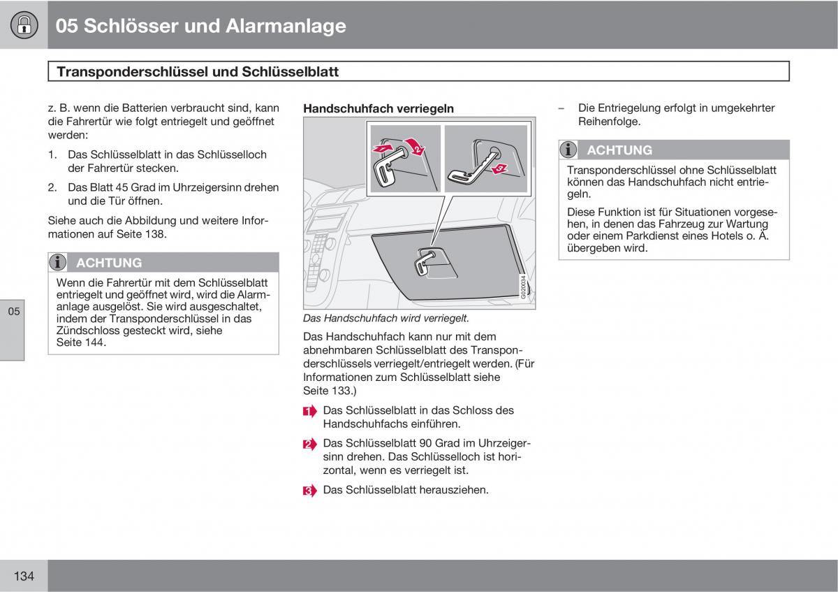 Volvo C30 Handbuch / page 136