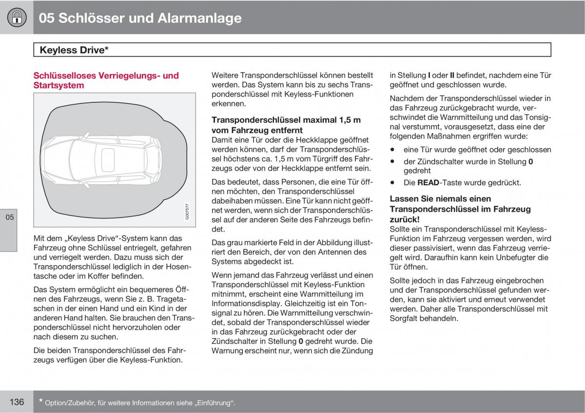 Volvo C30 Handbuch / page 138