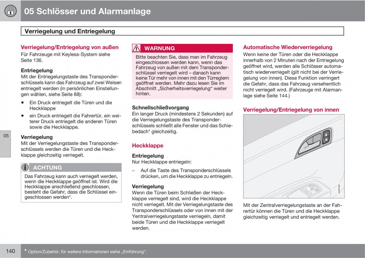 Volvo C30 Handbuch / page 142