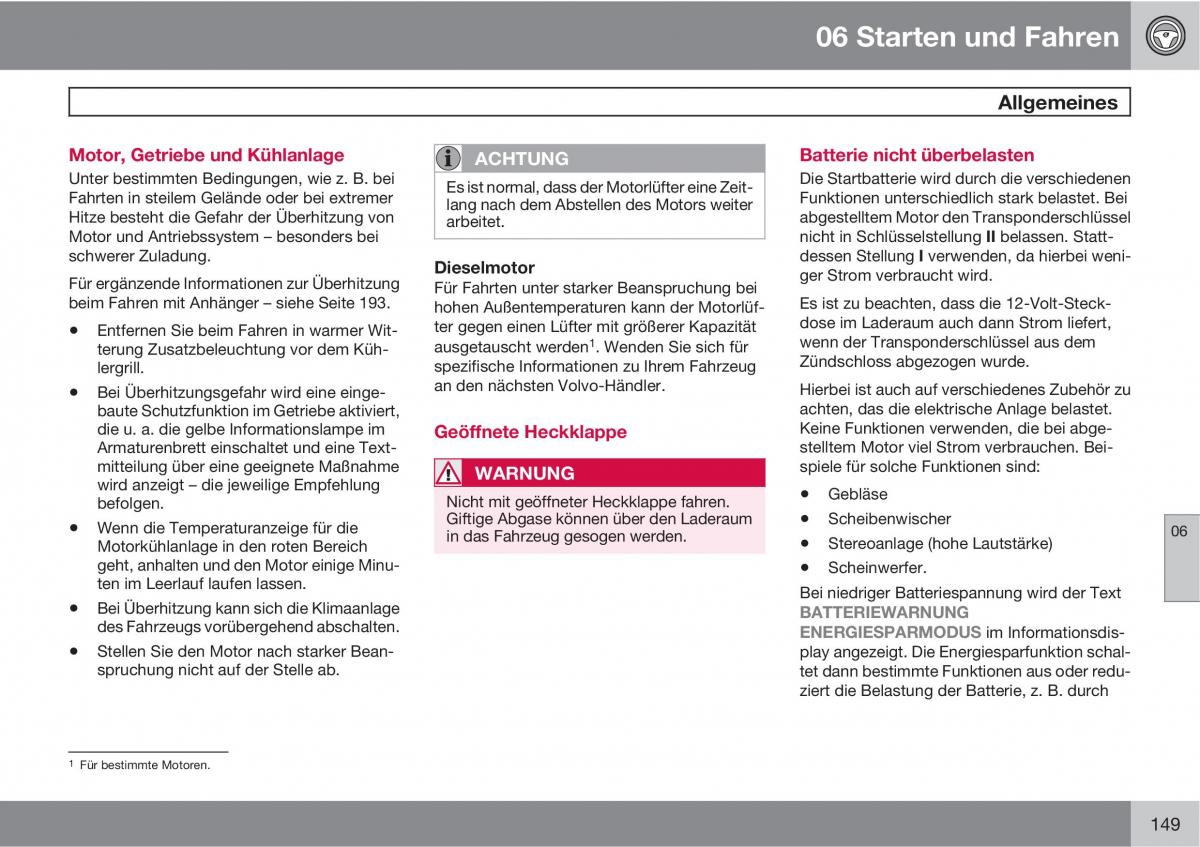 Volvo C30 Handbuch / page 151