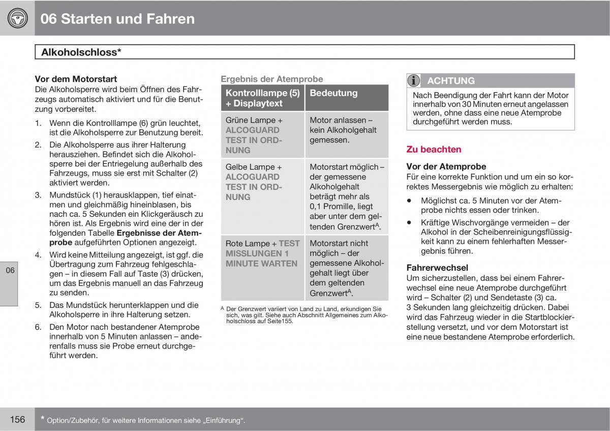 Volvo C30 Handbuch / page 158