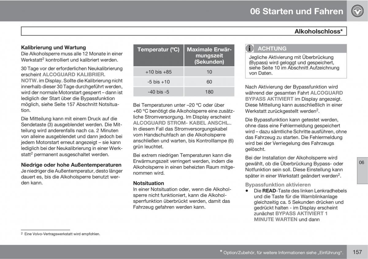 Volvo C30 Handbuch / page 159