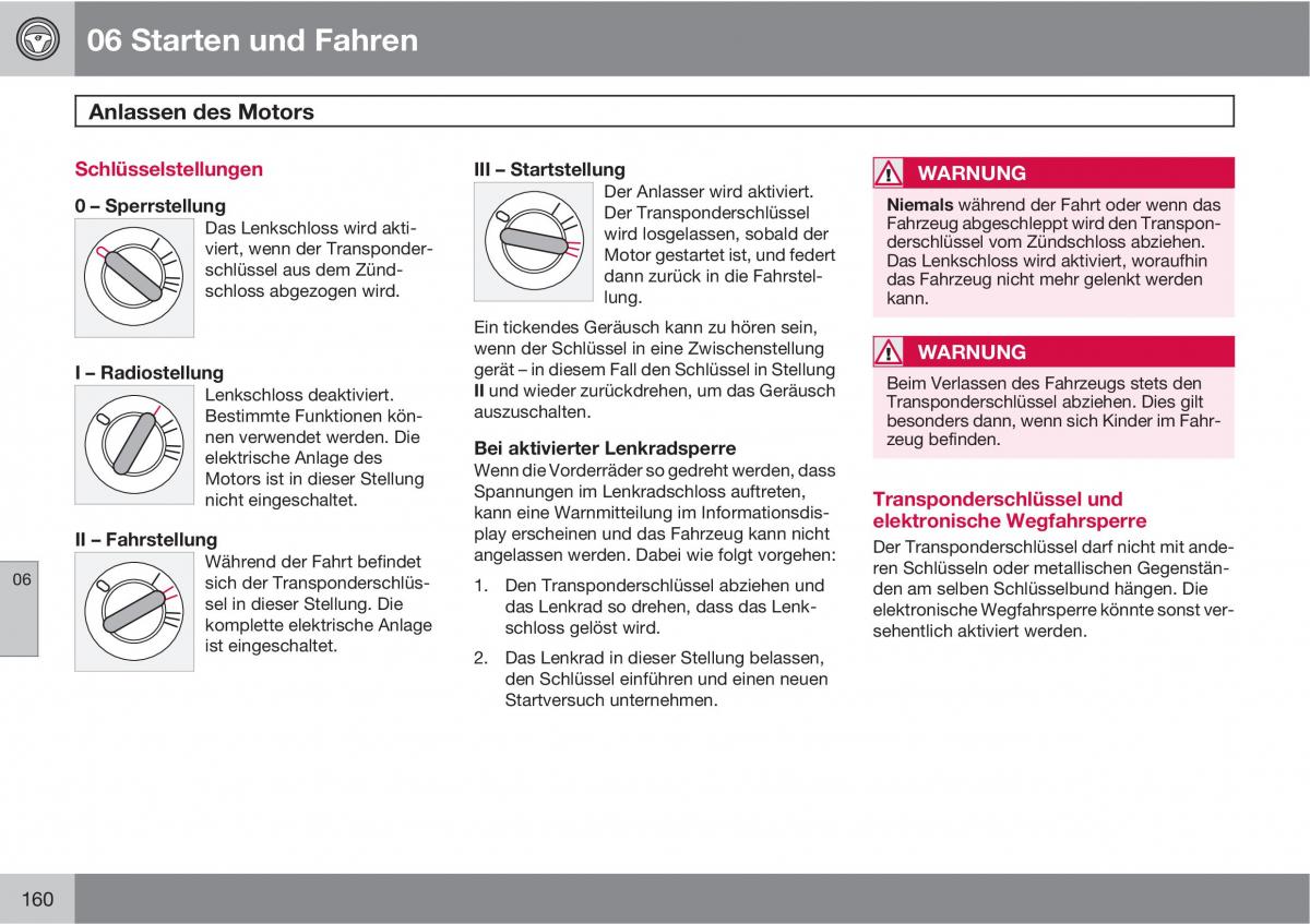 Volvo C30 Handbuch / page 162