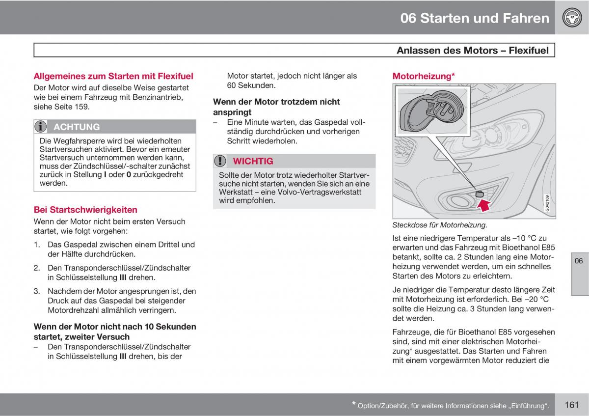 Volvo C30 Handbuch / page 163