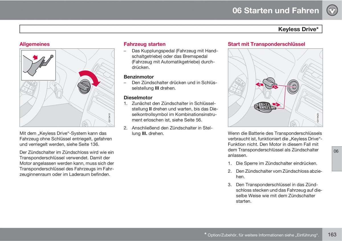 Volvo C30 Handbuch / page 165