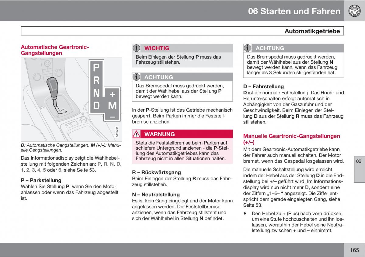 Volvo C30 Handbuch / page 167