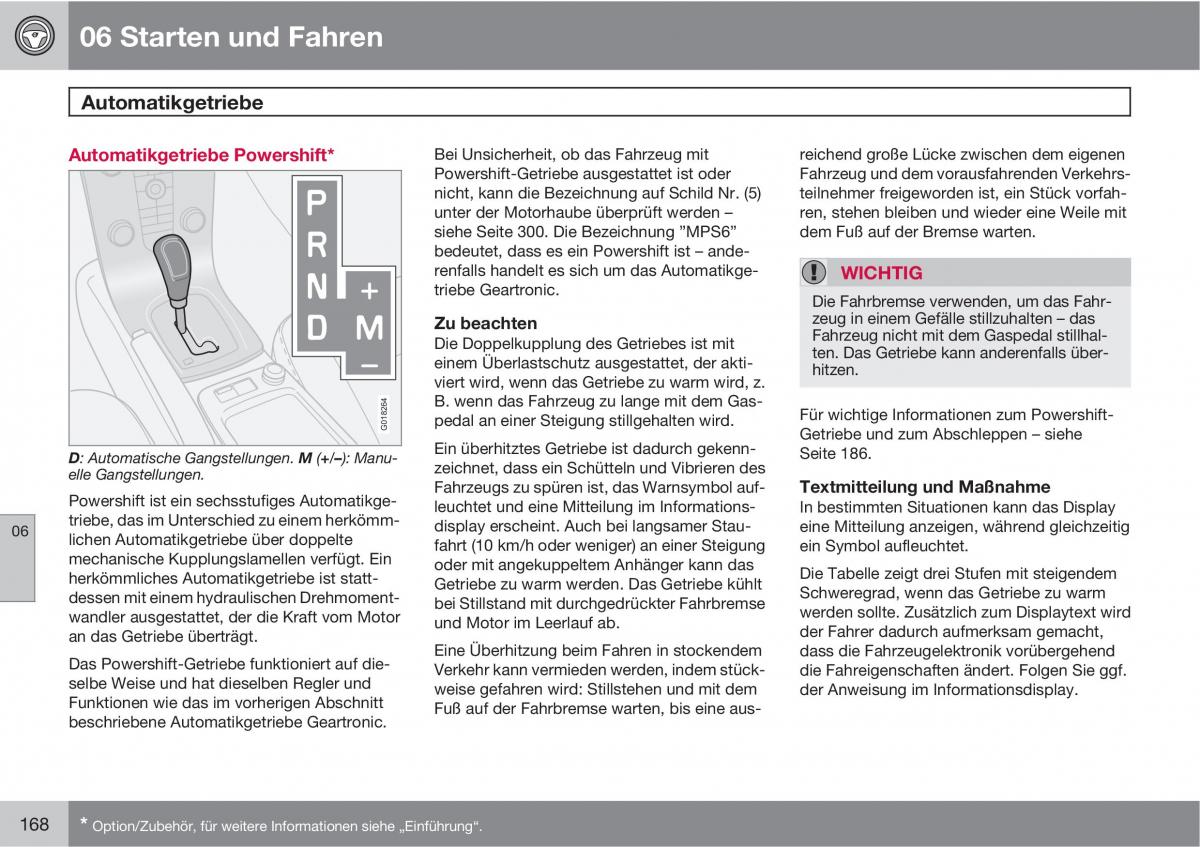 Volvo C30 Handbuch / page 170