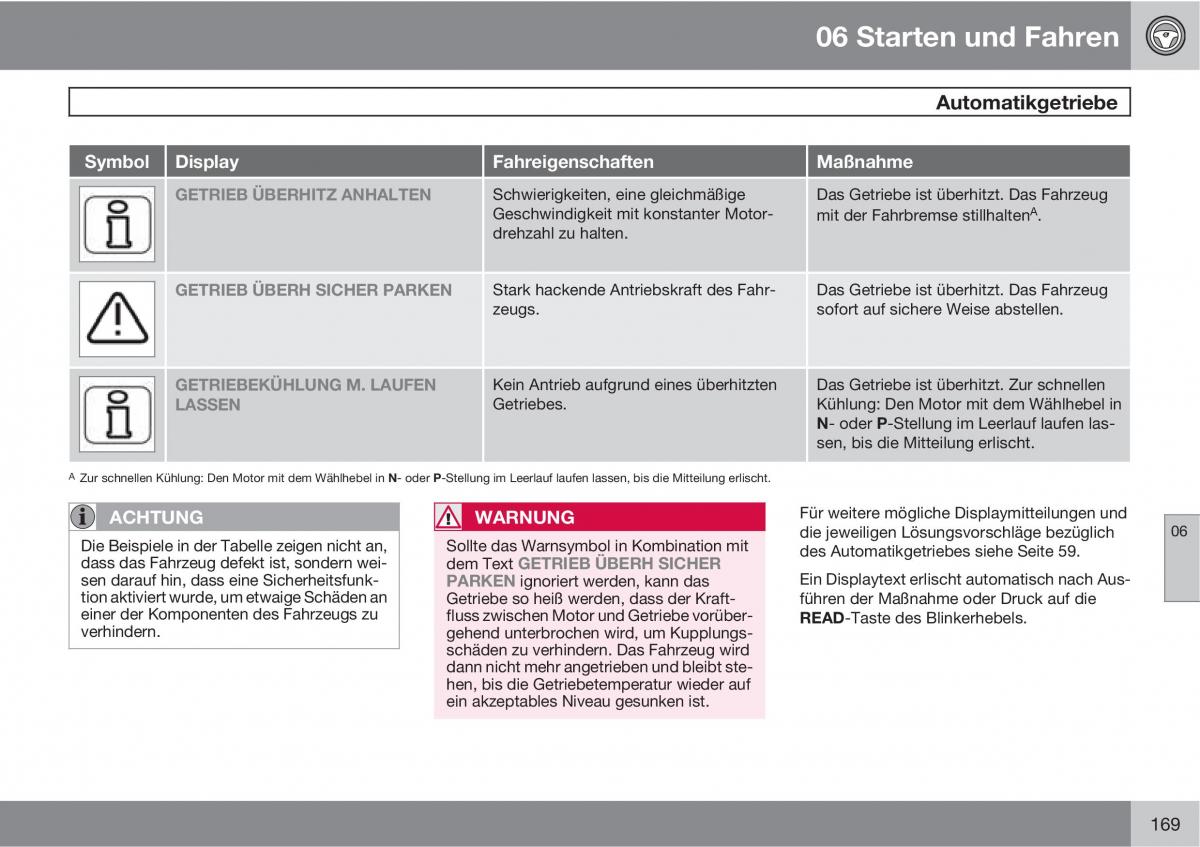 Volvo C30 Handbuch / page 171