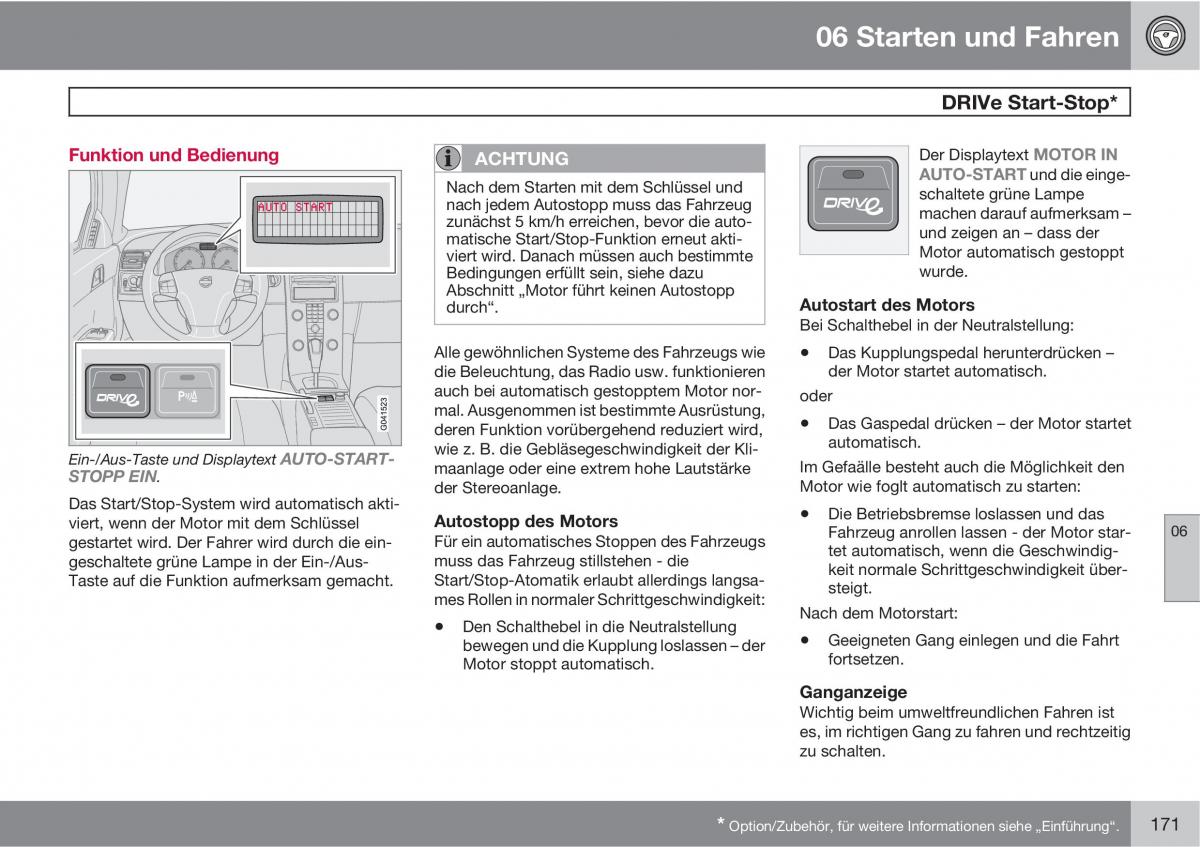 Volvo C30 Handbuch / page 173