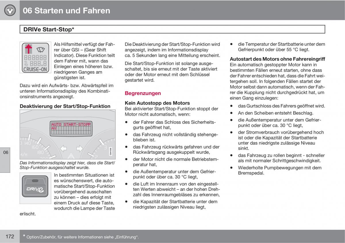 Volvo C30 Handbuch / page 174