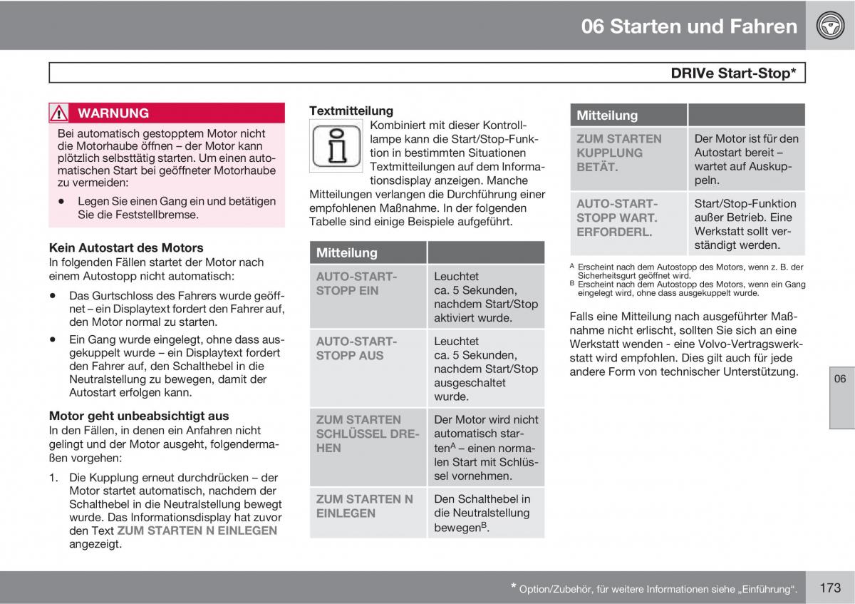 Volvo C30 Handbuch / page 175