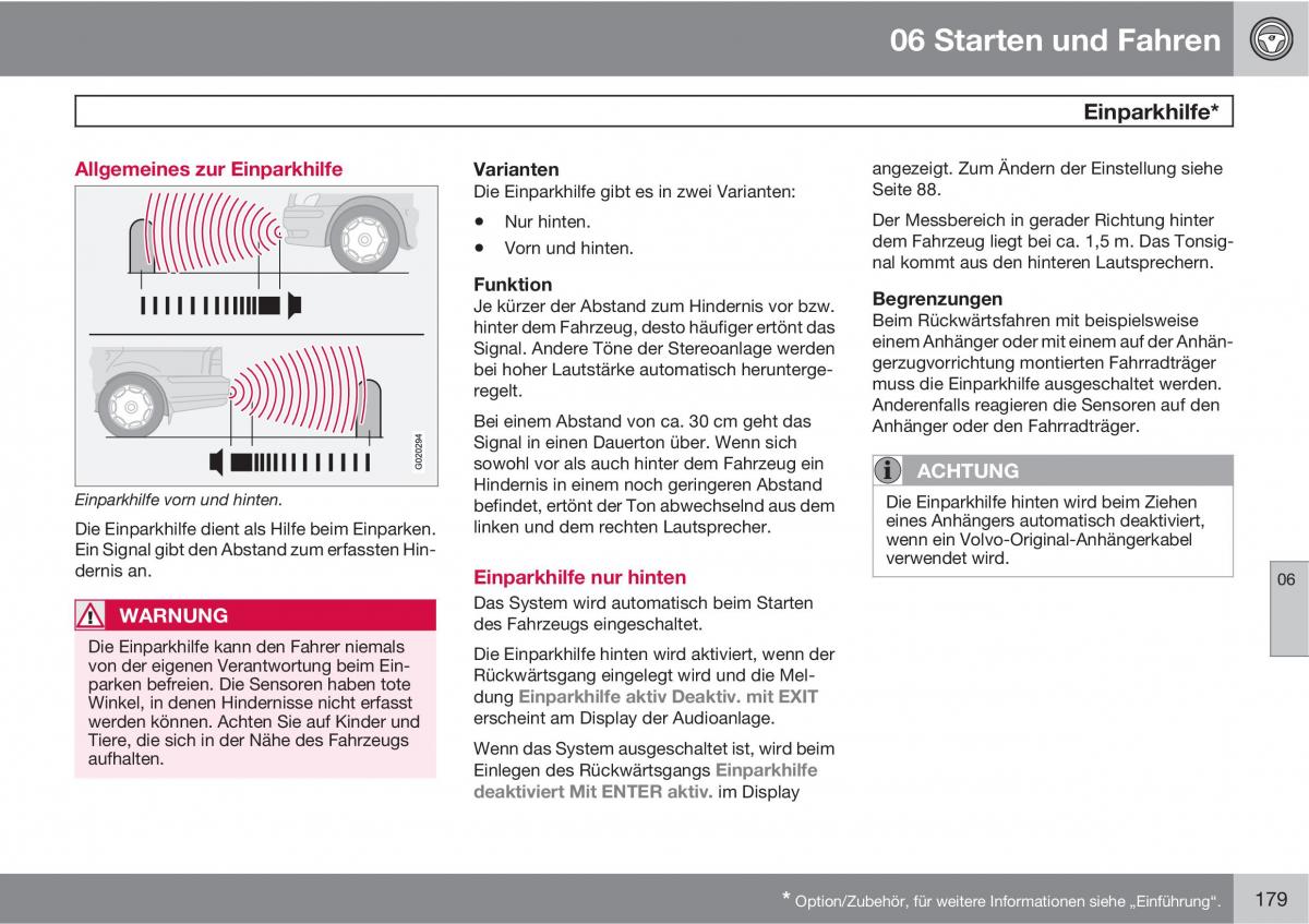 Volvo C30 Handbuch / page 181