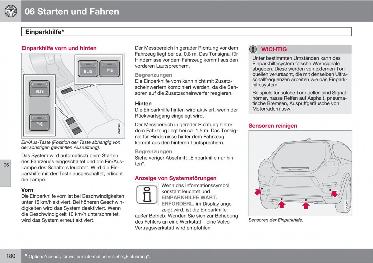 Volvo C30 Handbuch / page 182