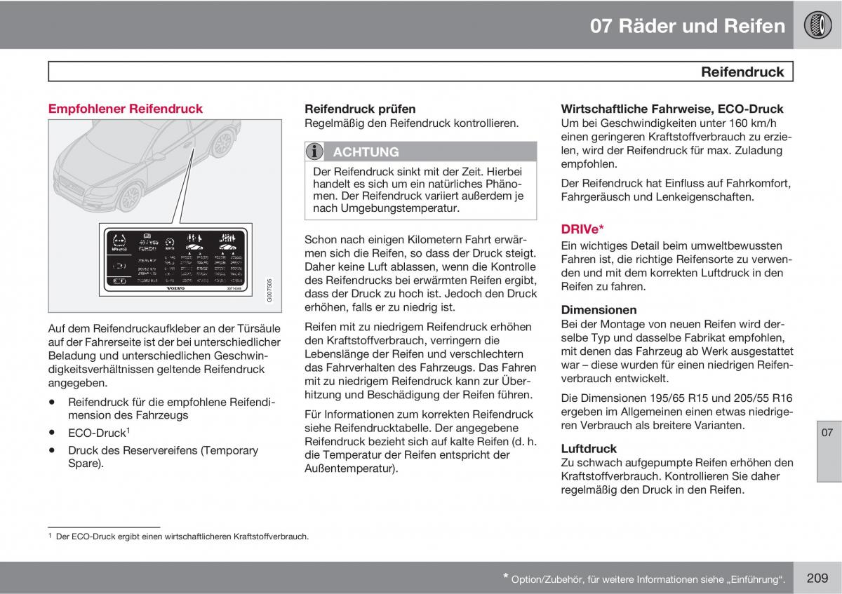 Volvo C30 Handbuch / page 211