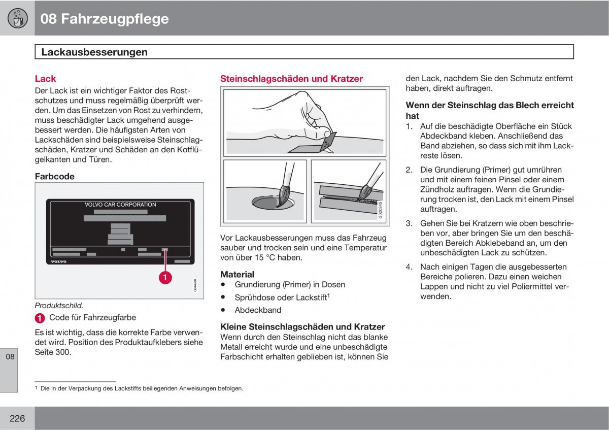 Volvo C30 Handbuch / page 228