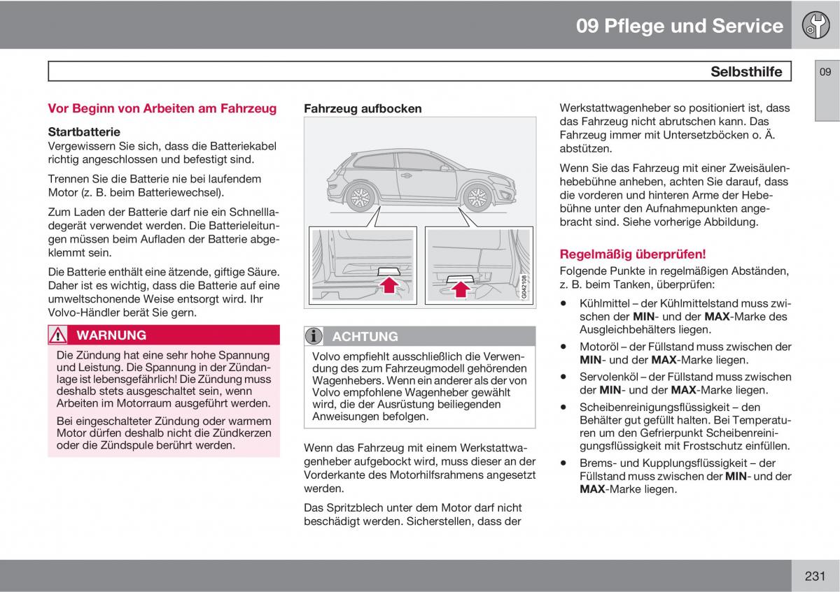 Volvo C30 Handbuch / page 233