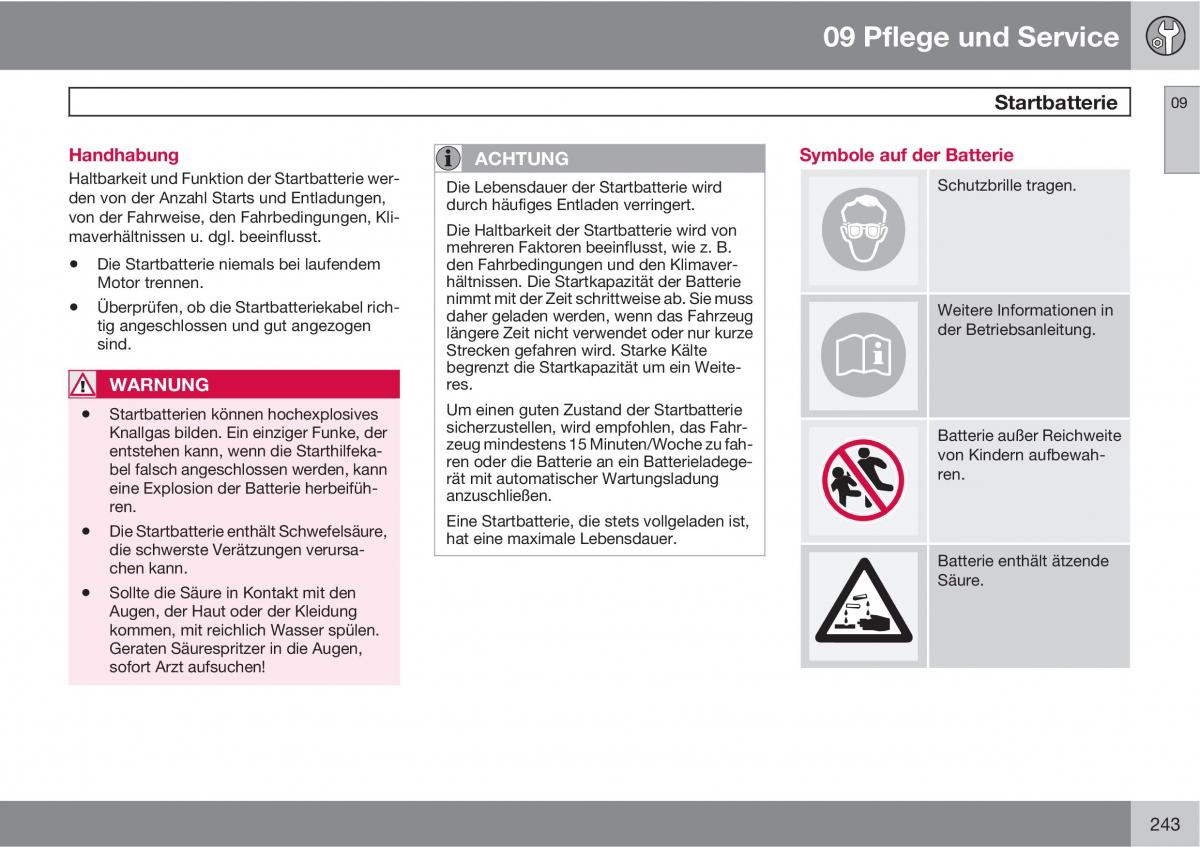 Volvo C30 Handbuch / page 245