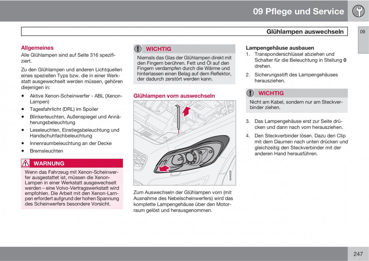 Volvo C30 Handbuch / page 249