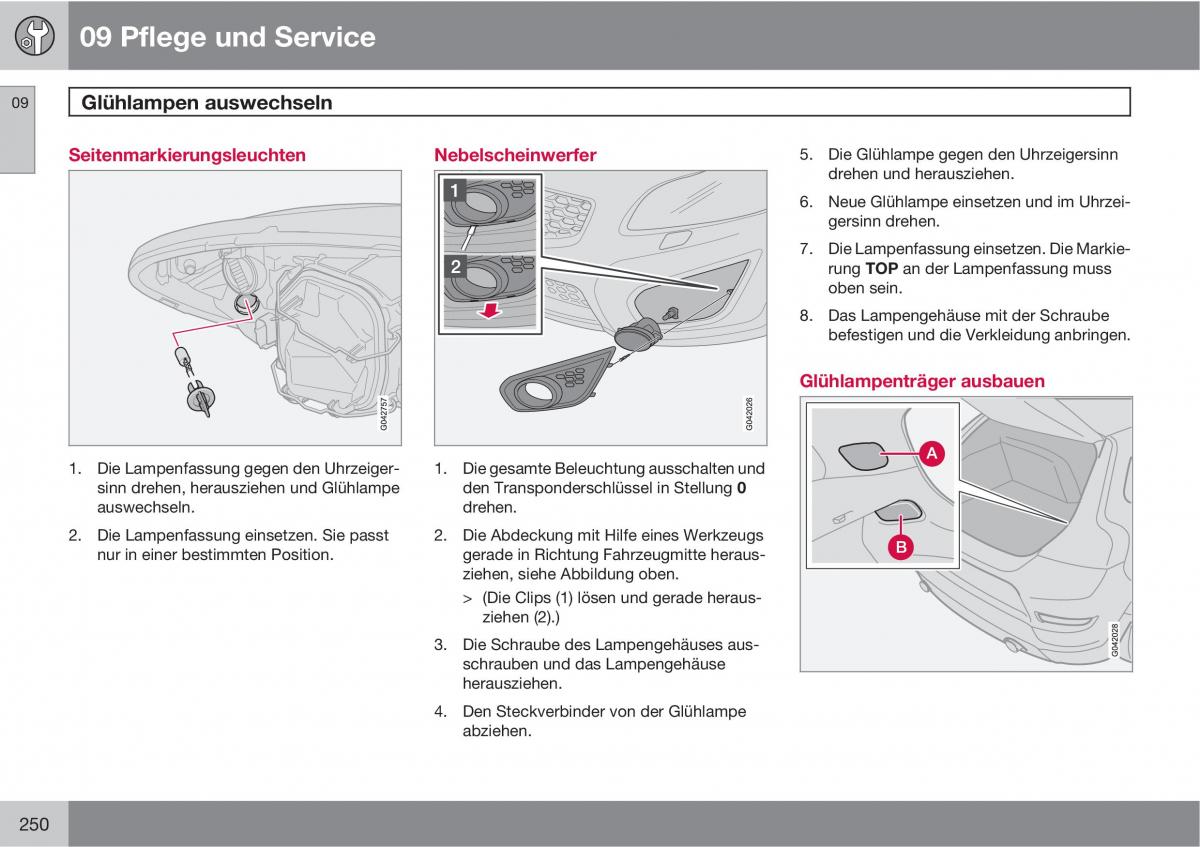 Volvo C30 Handbuch / page 252