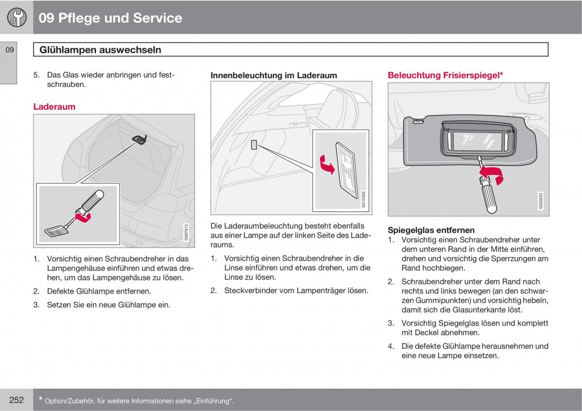 Volvo C30 Handbuch / page 254