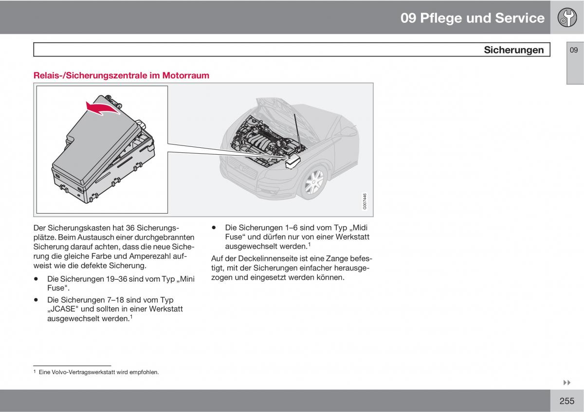 Volvo C30 Handbuch / page 257