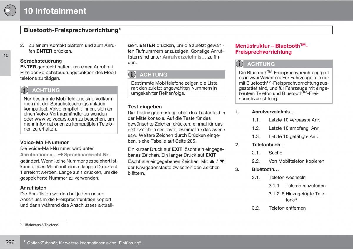 Volvo C30 Handbuch / page 298