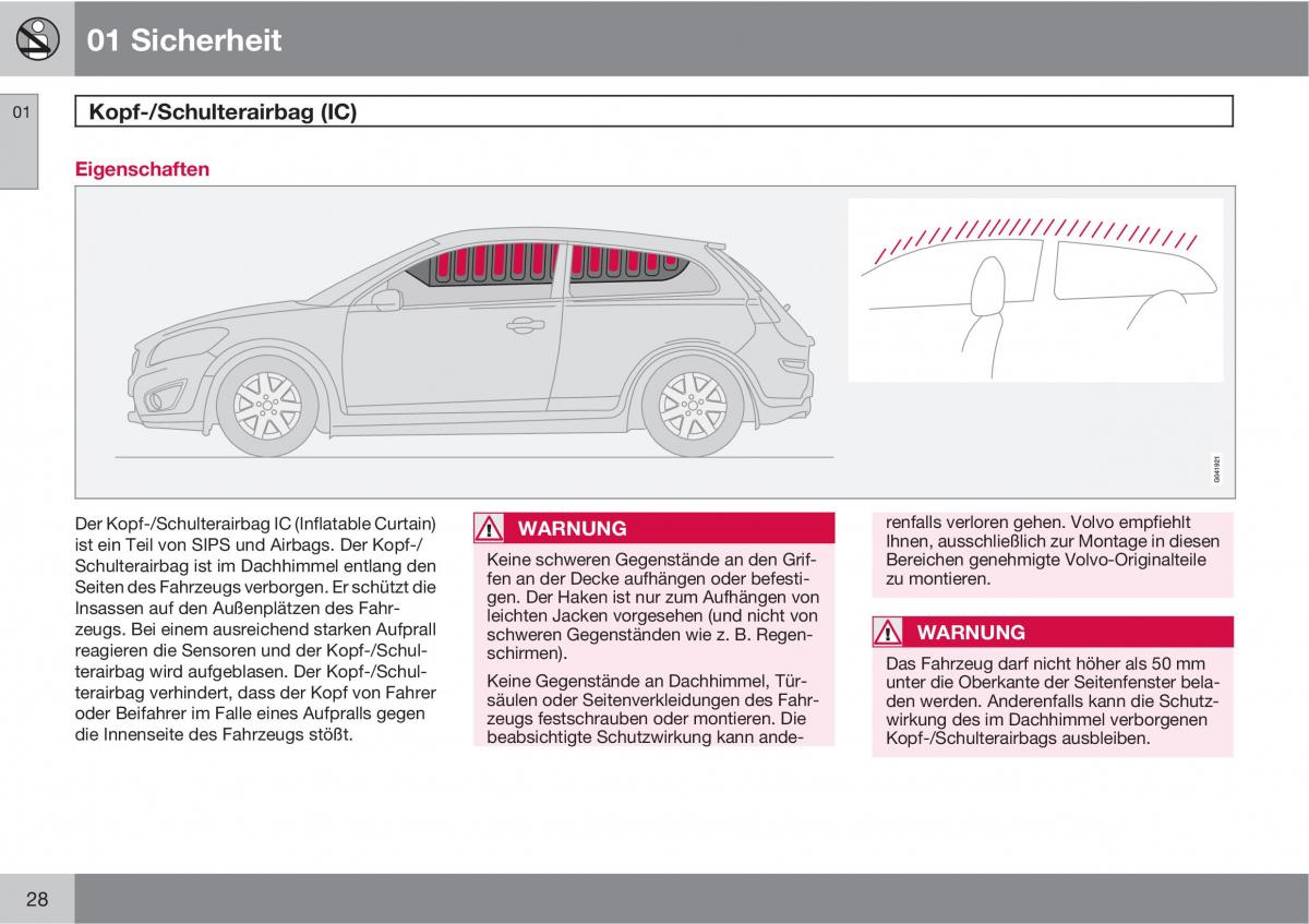 Volvo C30 Handbuch / page 30