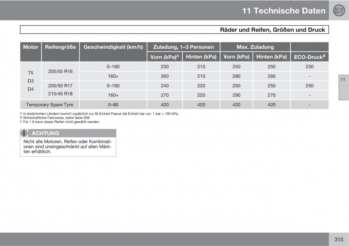 Volvo C30 Handbuch / page 317