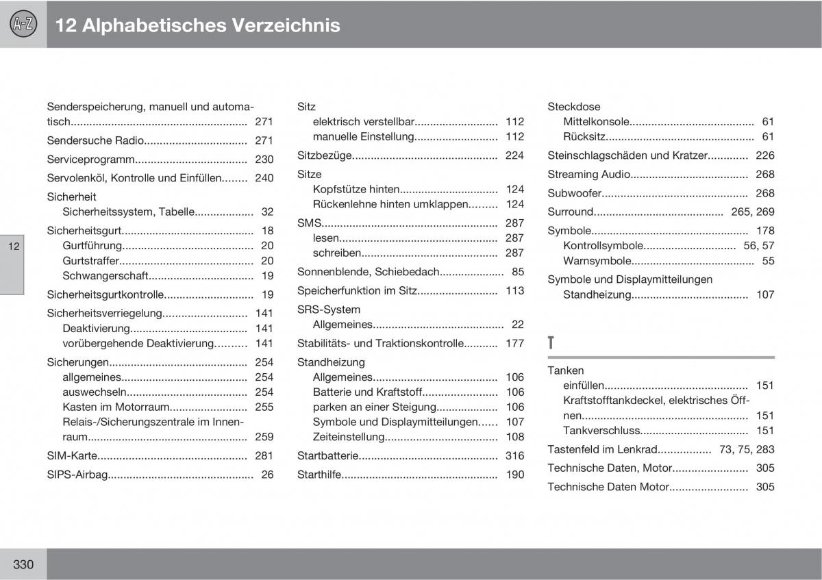 Volvo C30 Handbuch / page 332