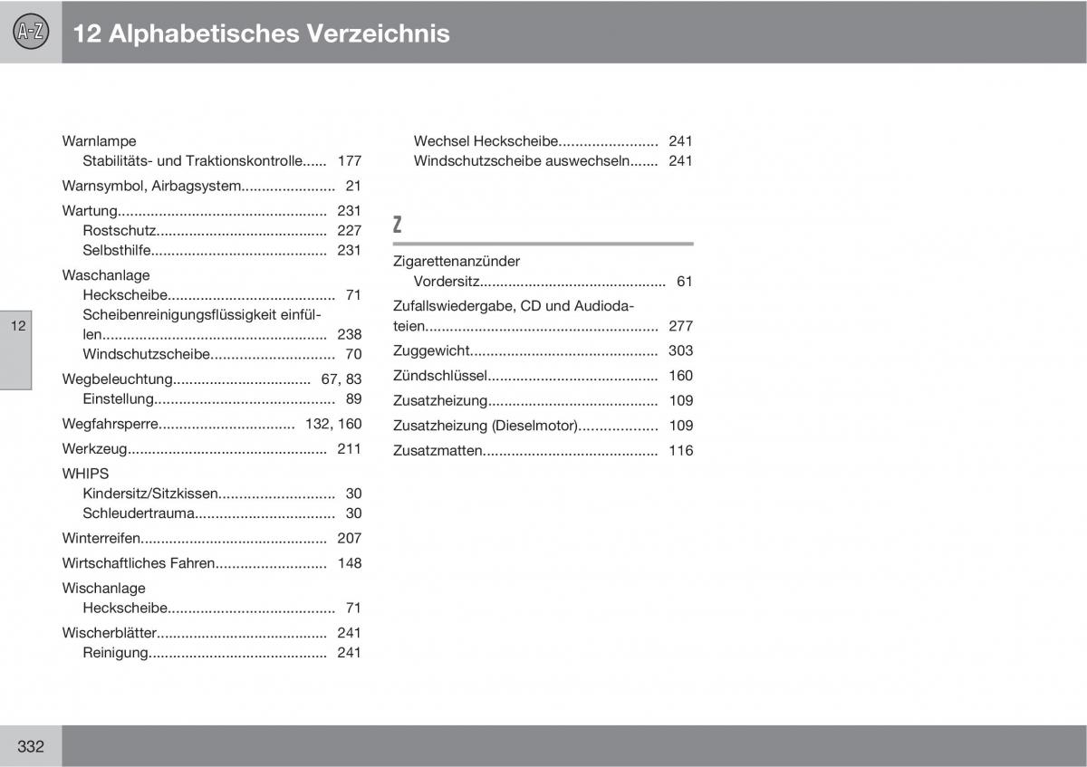 Volvo C30 Handbuch / page 334