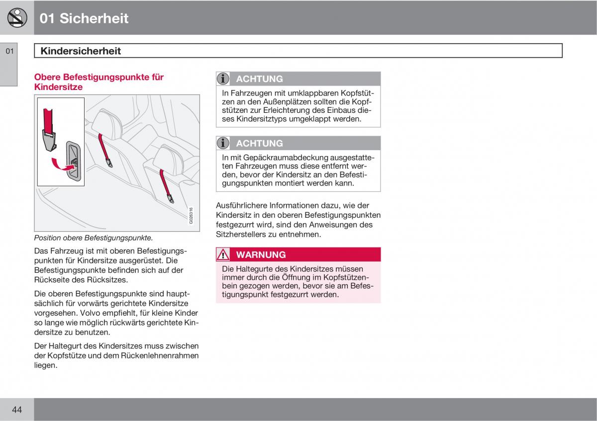 Volvo C30 Handbuch / page 46