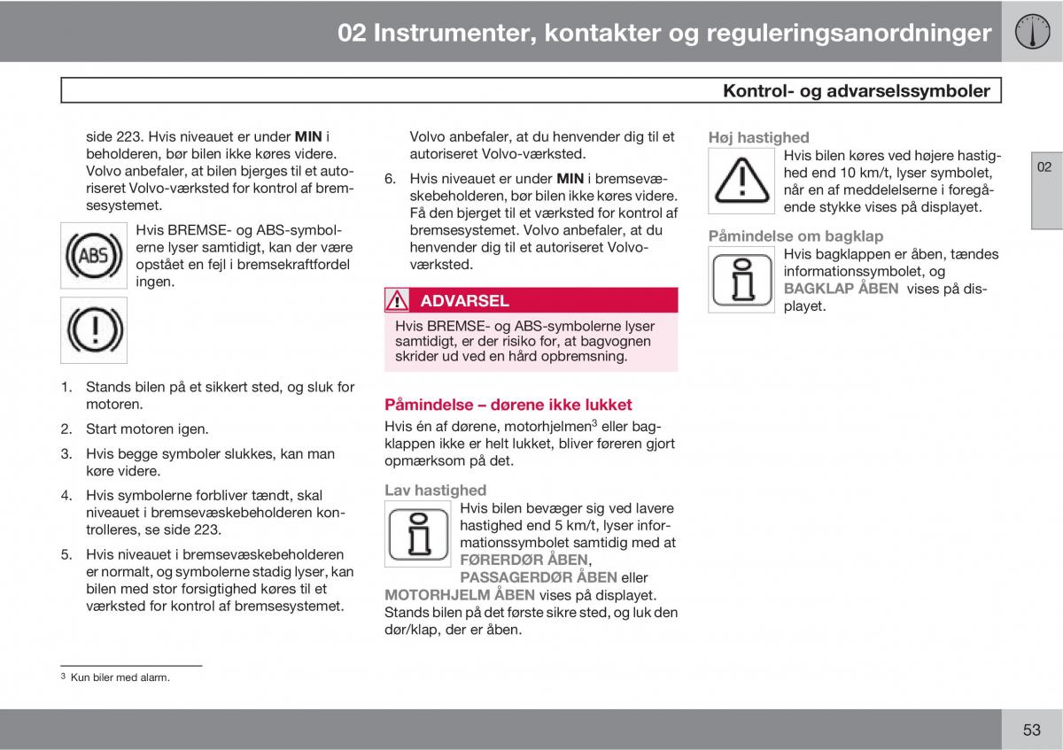 Volvo C30 Bilens instruktionsbog / page 55