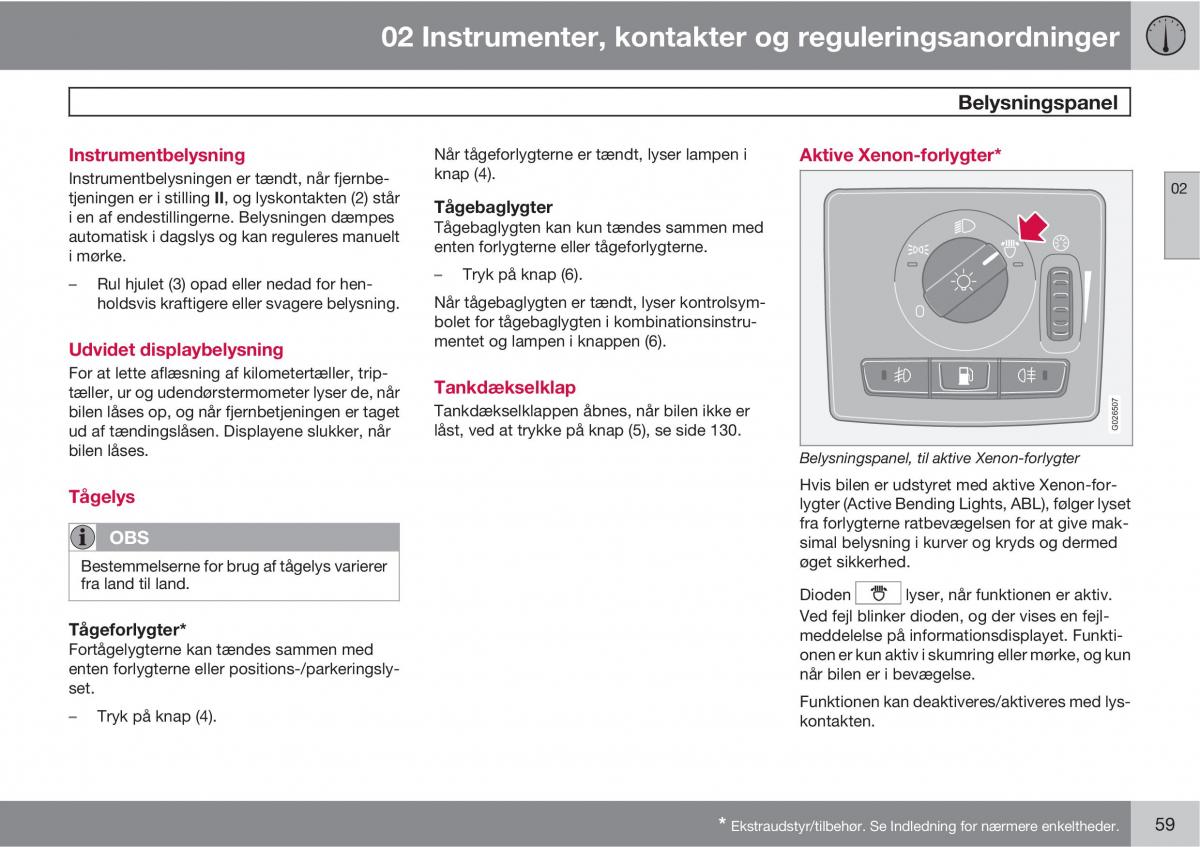 Volvo C30 Bilens instruktionsbog / page 61