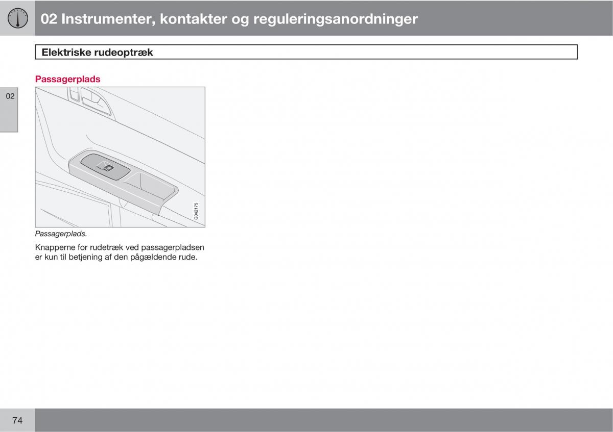 Volvo C30 Bilens instruktionsbog / page 76