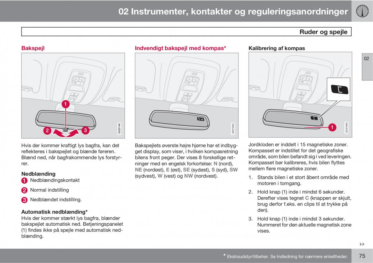 Volvo C30 Bilens instruktionsbog / page 77